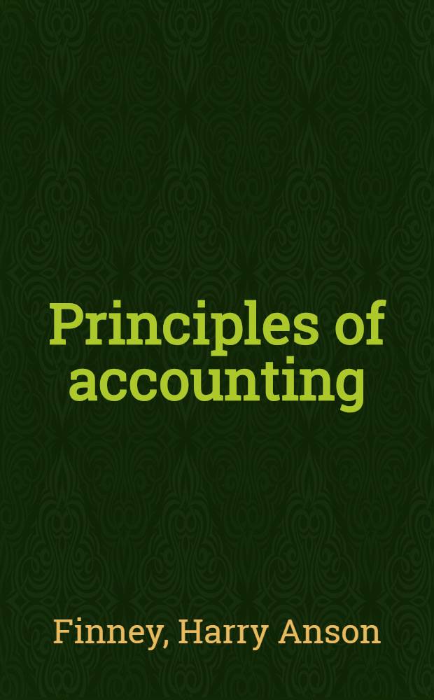 Principles of accounting : Intermediate