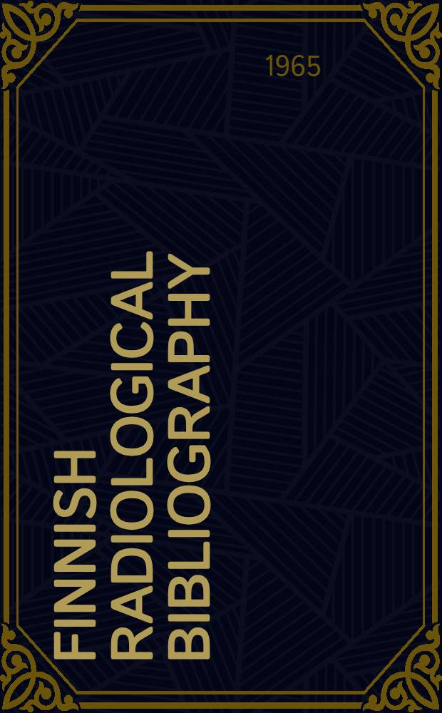Finnish radiological bibliography