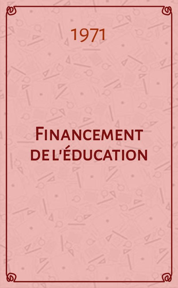Financement de l'éducation