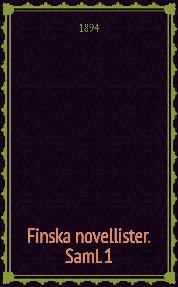 Finska novellister. Saml. 1
