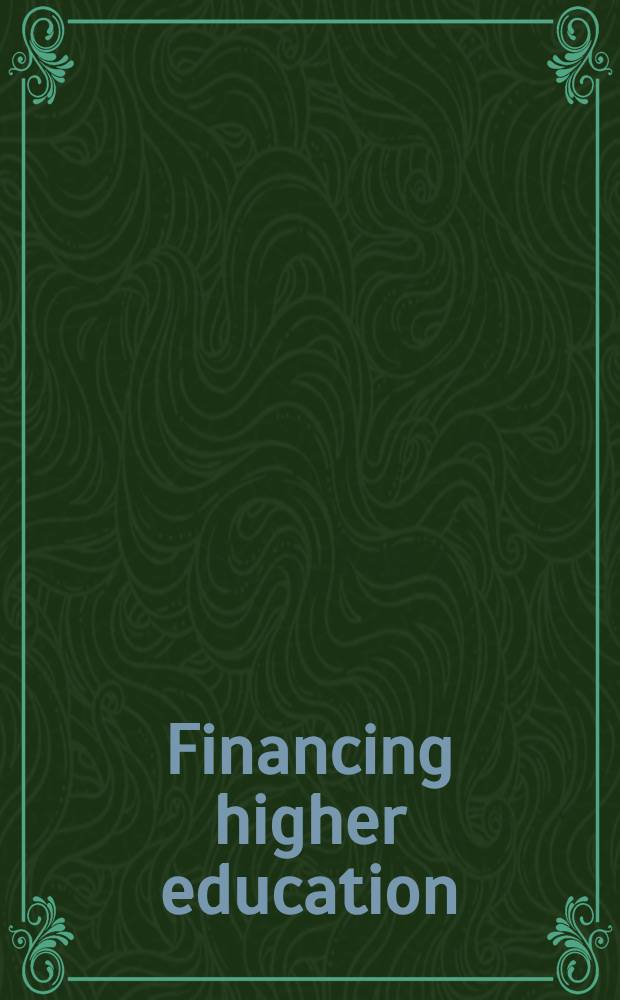 Financing higher education : The public investment