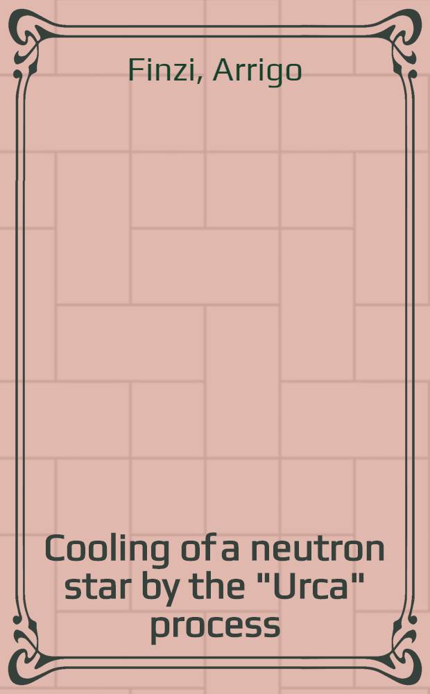 Cooling of a neutron star by the "Urca" process