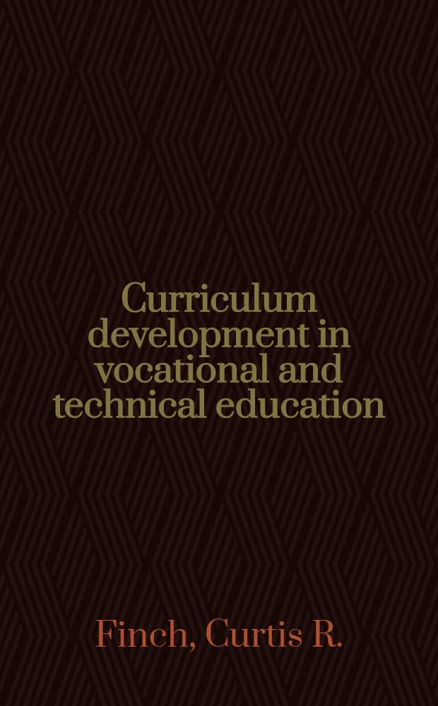 Curriculum development in vocational and technical education : Planning content, a. implementation