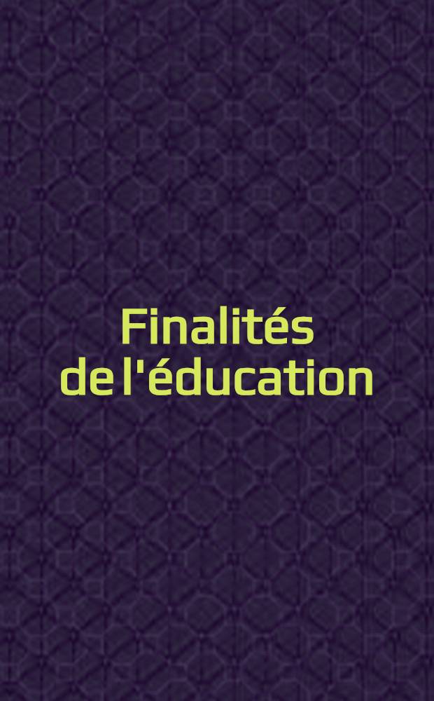 Finalités de l'éducation