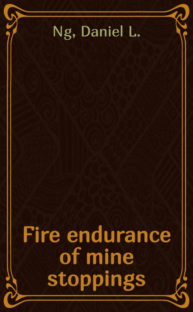 Fire endurance of mine stoppings