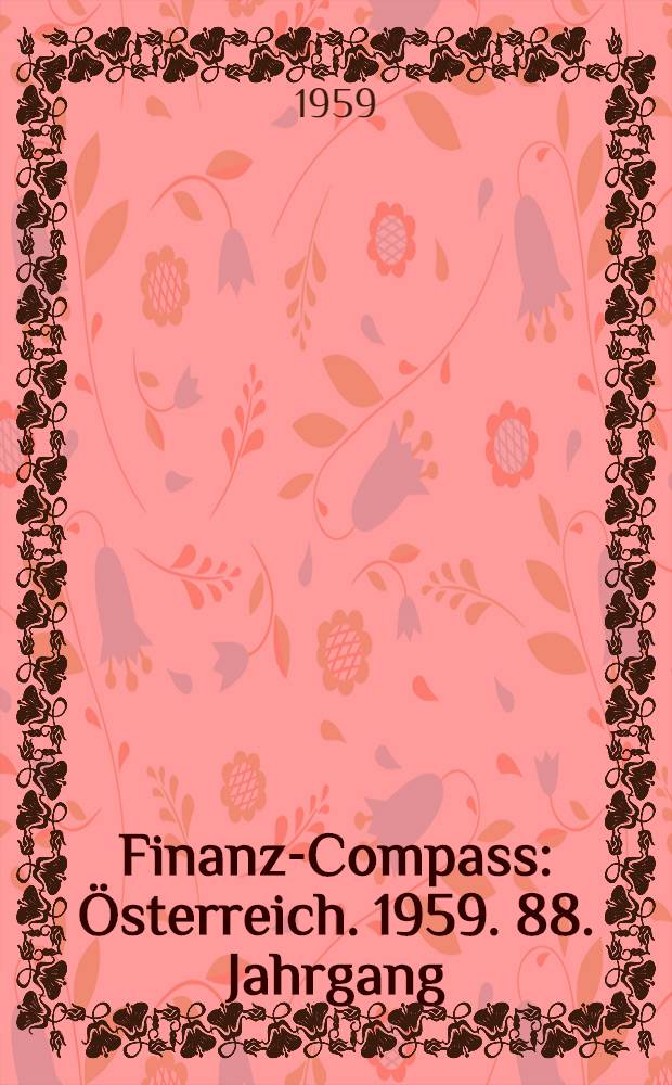 Finanz-Compass : Österreich. 1959. 88. Jahrgang