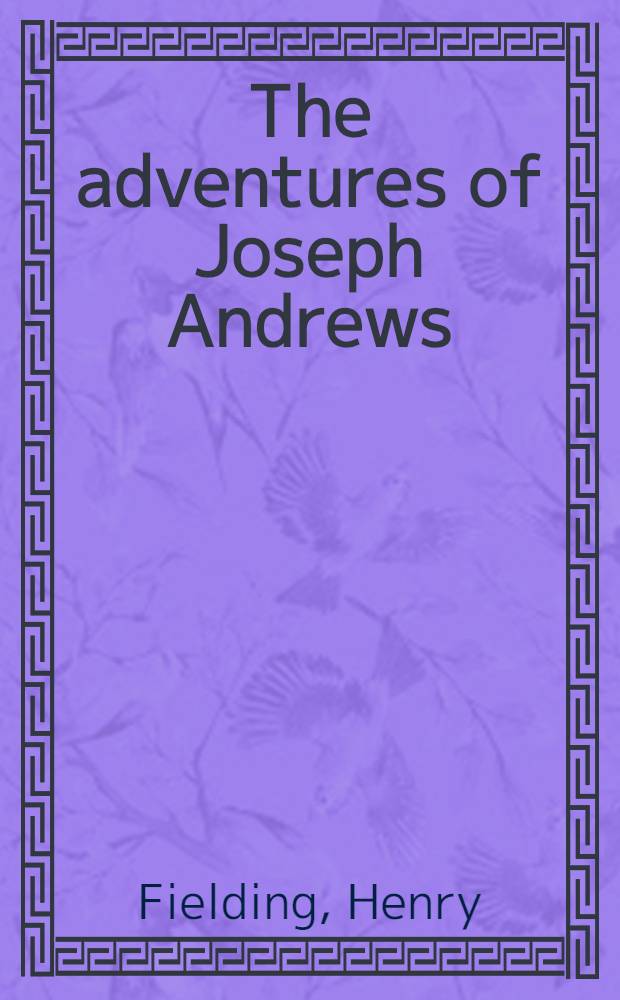The adventures of Joseph Andrews