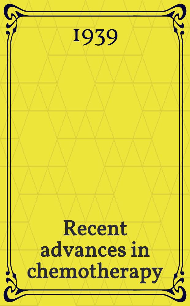 Recent advances in chemotherapy