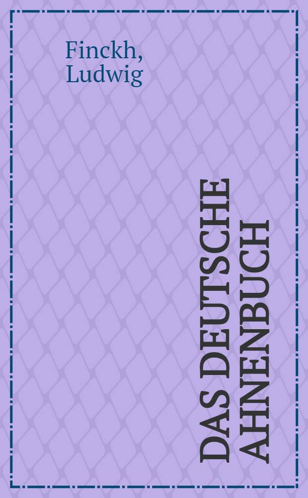 Das deutsche Ahnenbuch