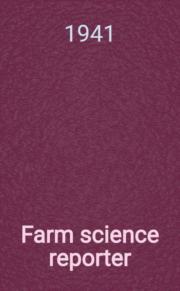 Farm science reporter