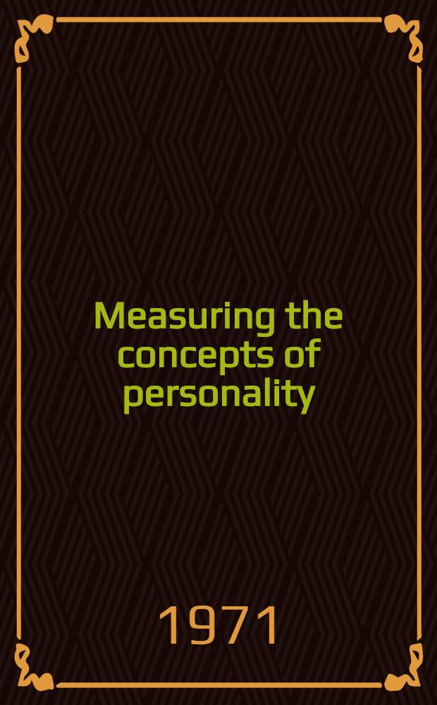 Measuring the concepts of personality