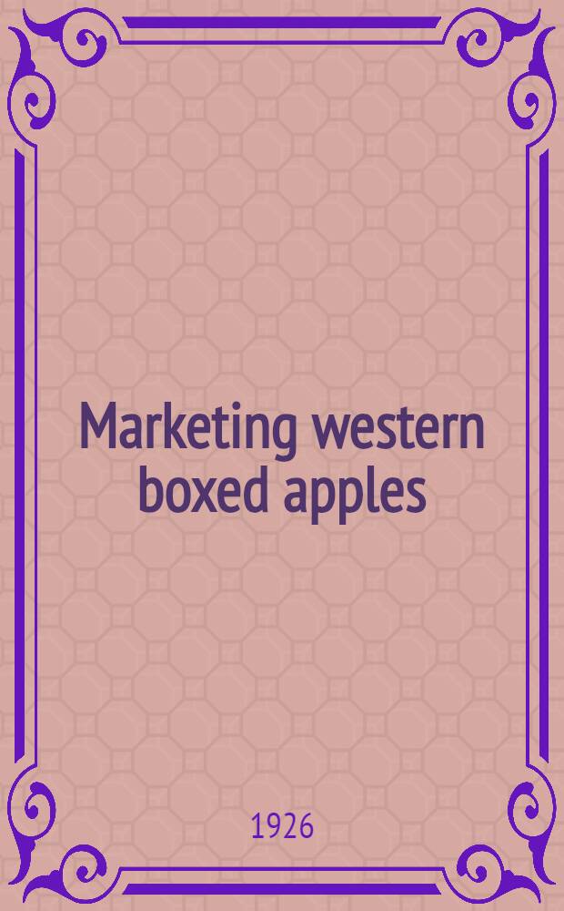 Marketing western boxed apples