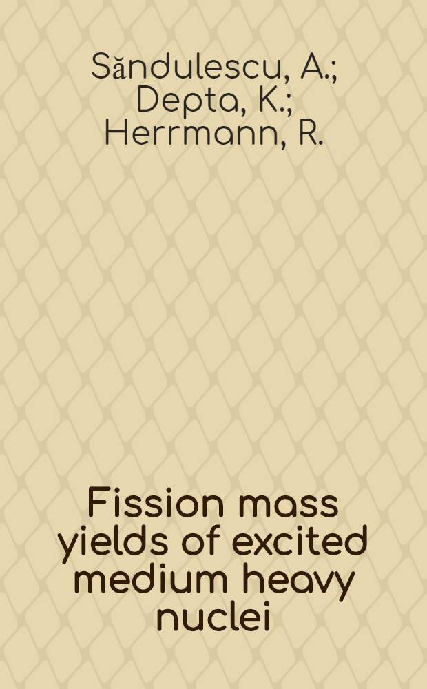 Fission mass yields of excited medium heavy nuclei