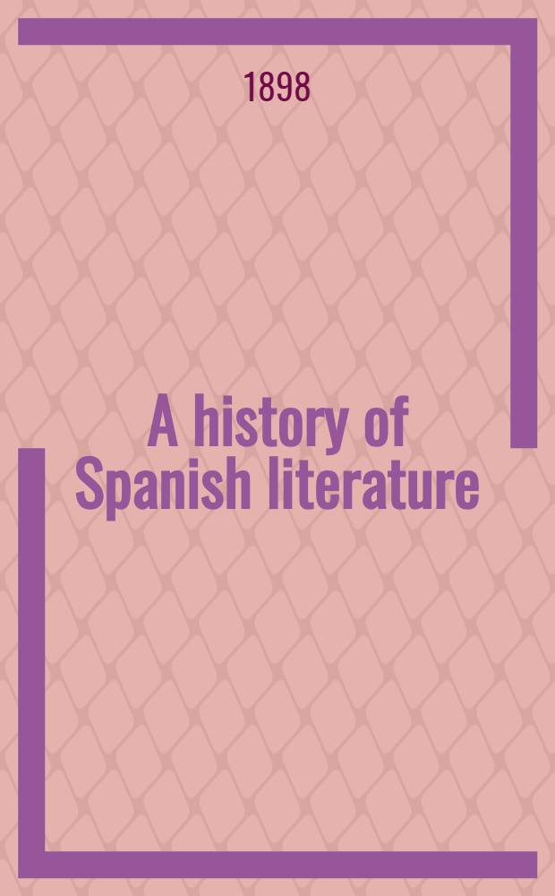 A history of Spanish literature