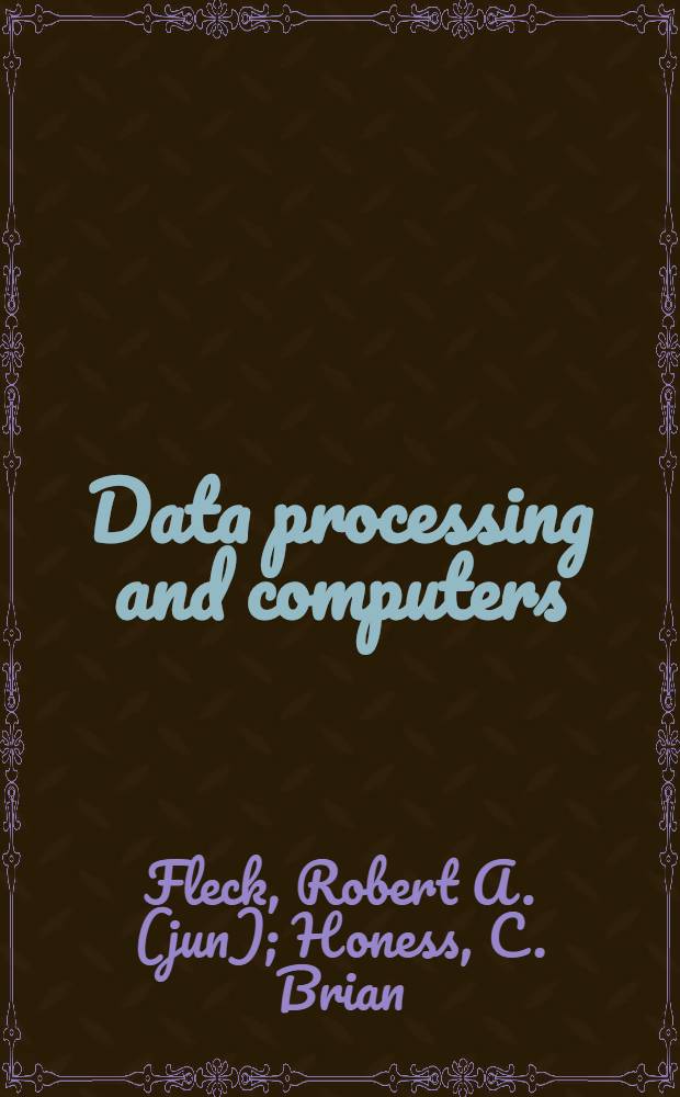 Data processing and computers : An introd