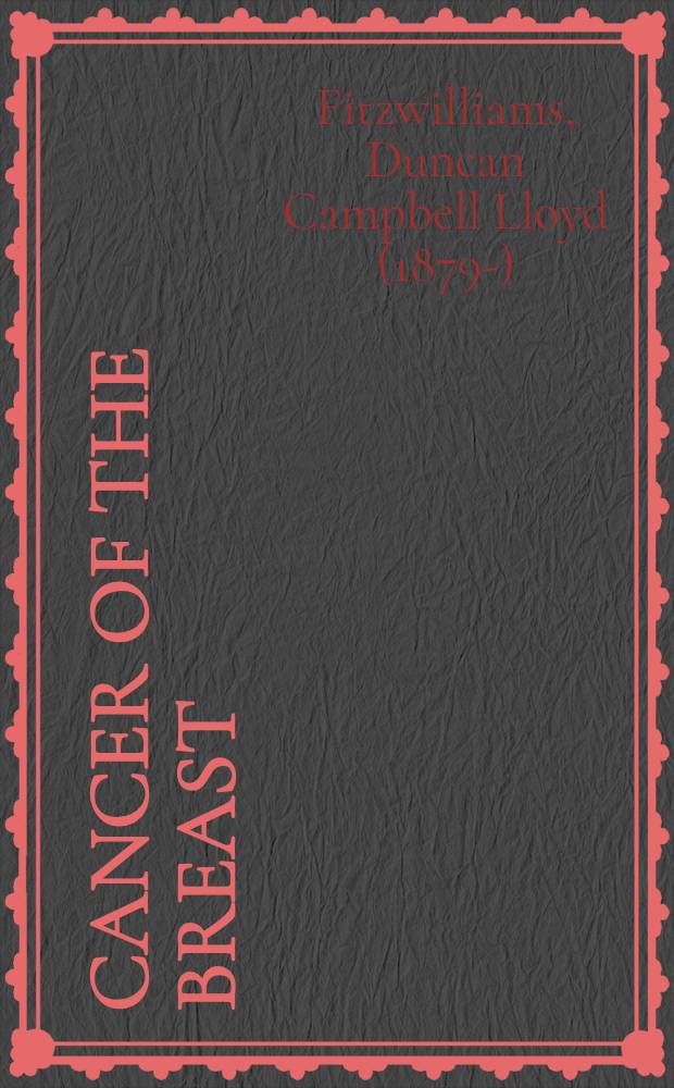 Cancer of the breast