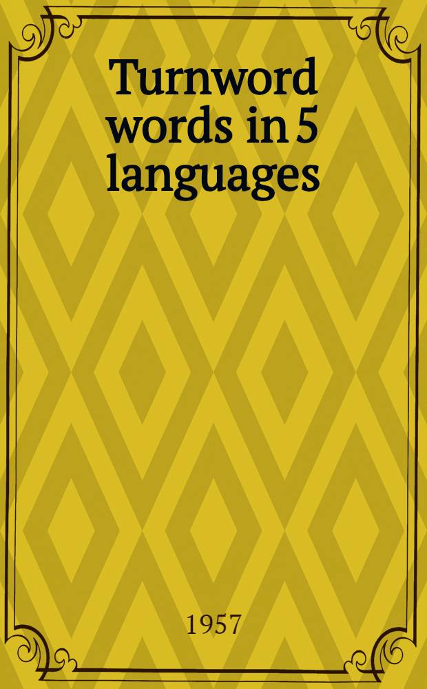 500 Turnword words in 5 languages