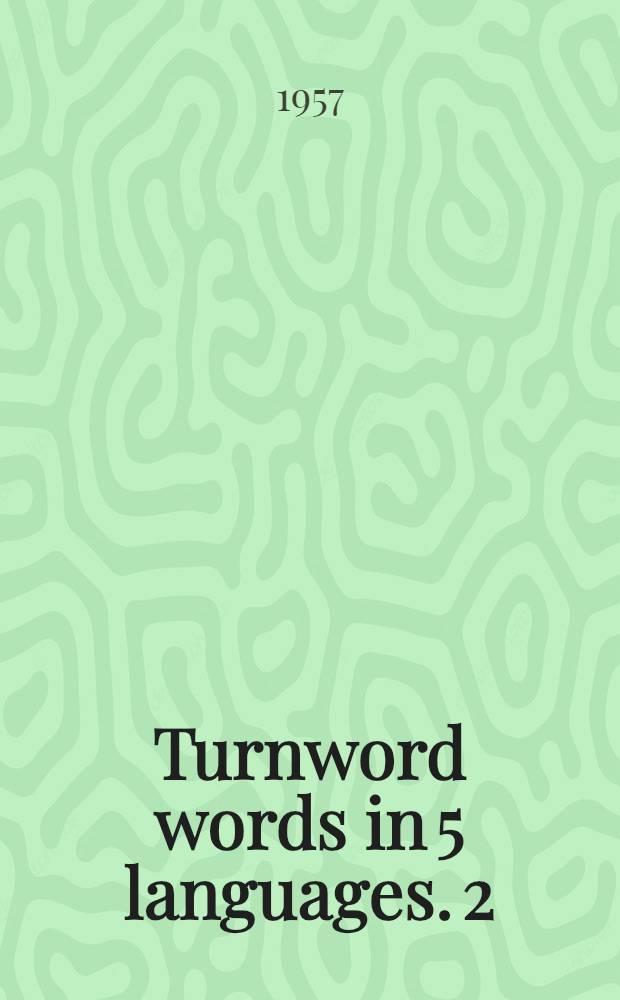 500 Turnword words in 5 languages. [2] : Turnword boxed Swedish