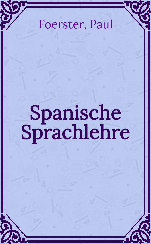 Spanische Sprachlehre