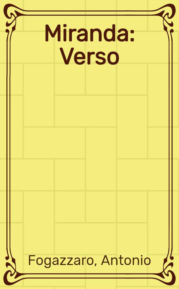 Miranda : Verso
