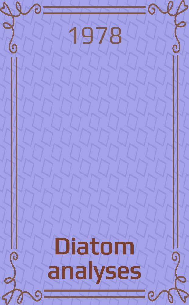 Diatom analyses
