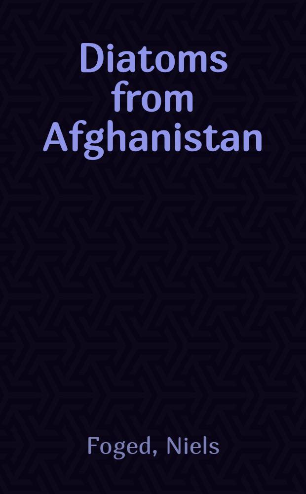 Diatoms from Afghanistan