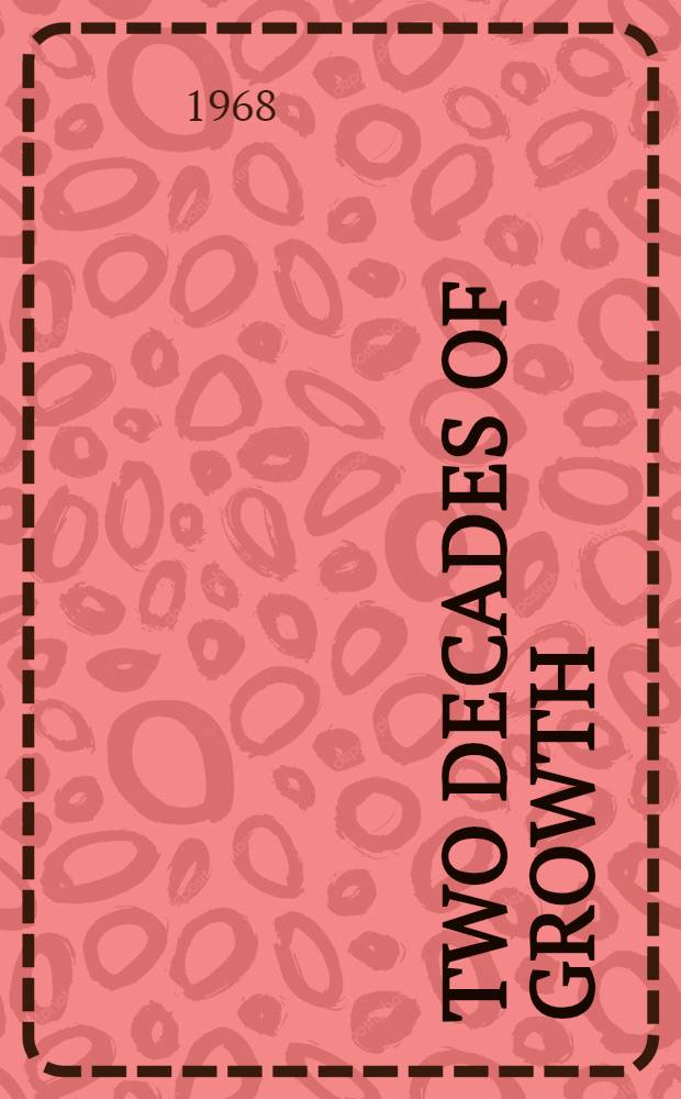 Two decades of growth: an informal account