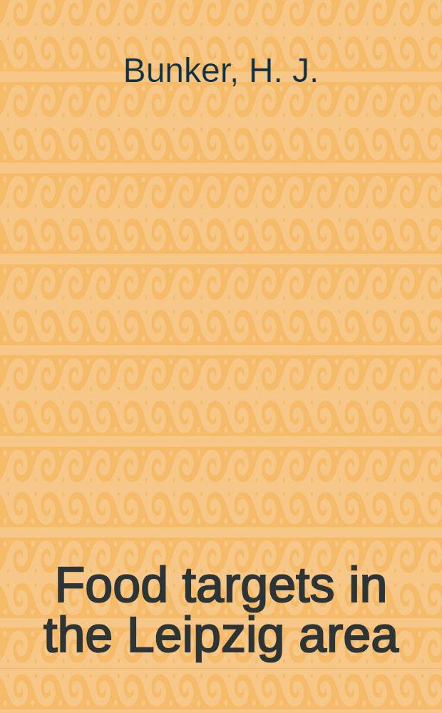 Food targets in the Leipzig area