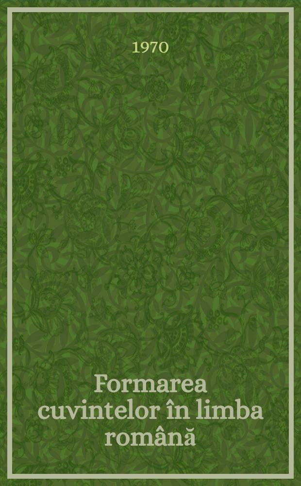 Formarea cuvintelor în limba română