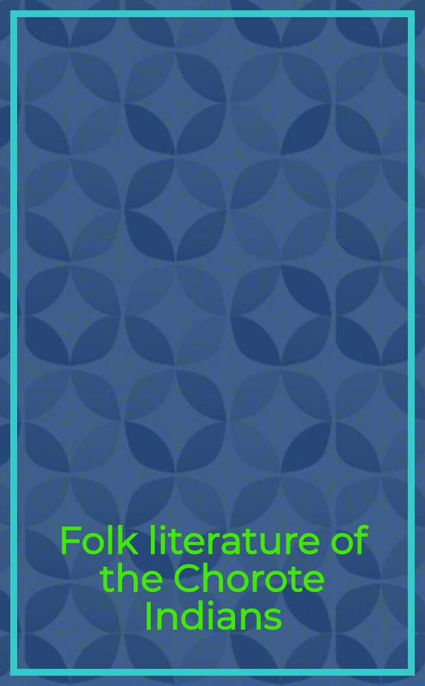 Folk literature of the Chorote Indians