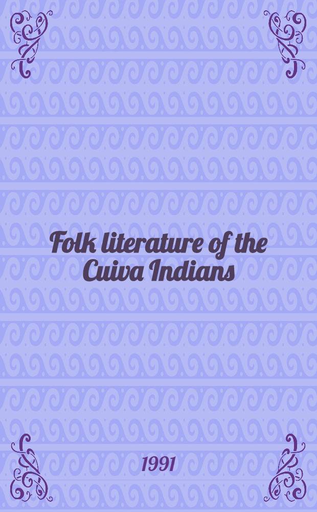 Folk literature of the Cuiva Indians