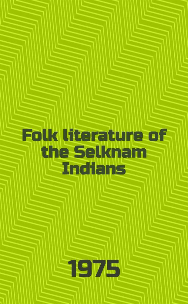 Folk literature of the Selknam Indians