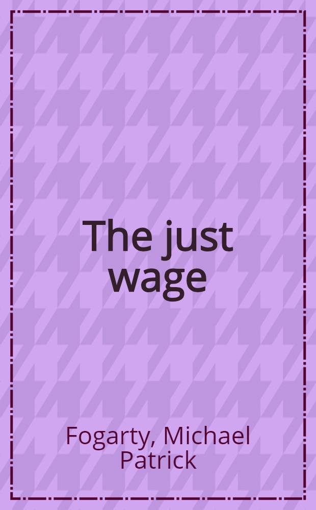 The just wage