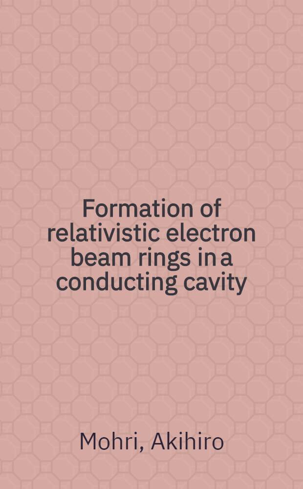 Formation of relativistic electron beam rings in a conducting cavity