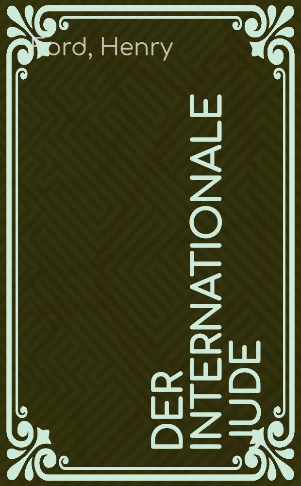 Der internationale Jude