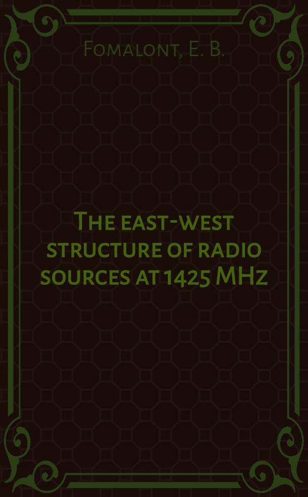 The east-west structure of radio sources at 1425 MHz