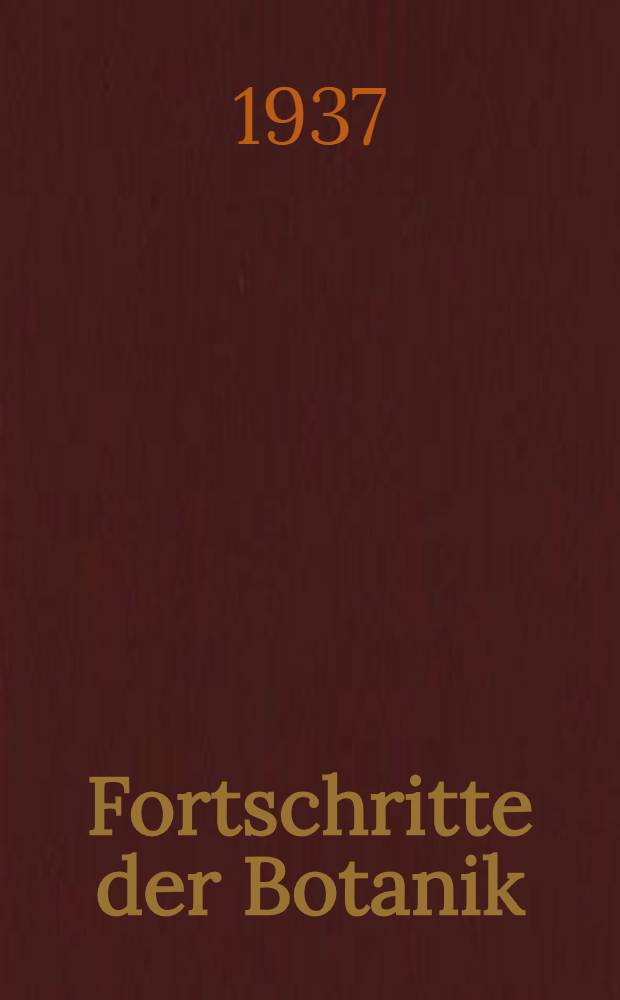 Fortschritte der Botanik