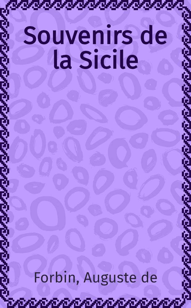 Souvenirs de la Sicile