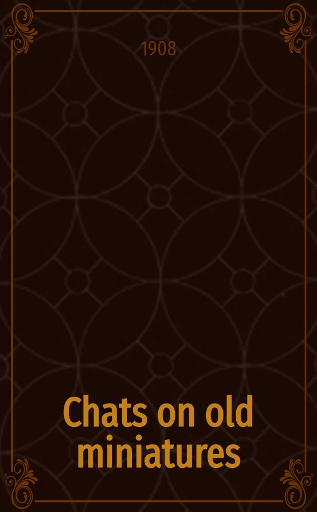 Chats on old miniatures