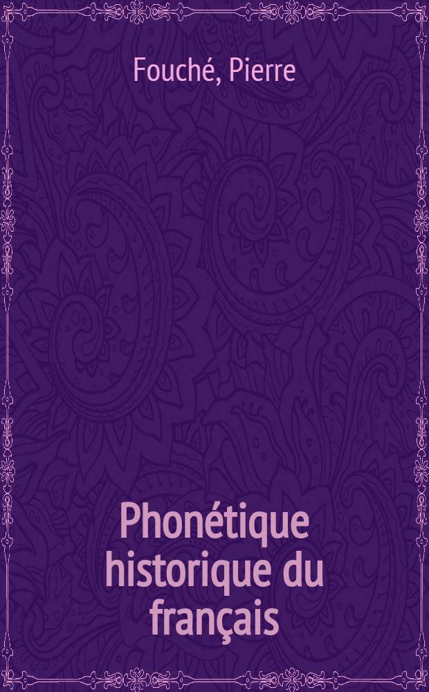 Phonétique historique du français