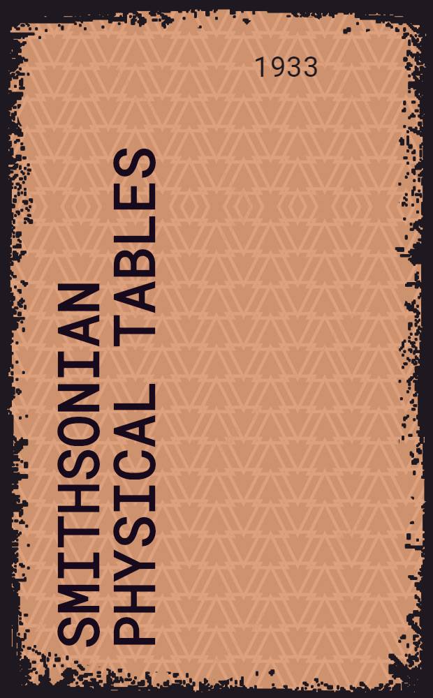 Smithsonian physical tables
