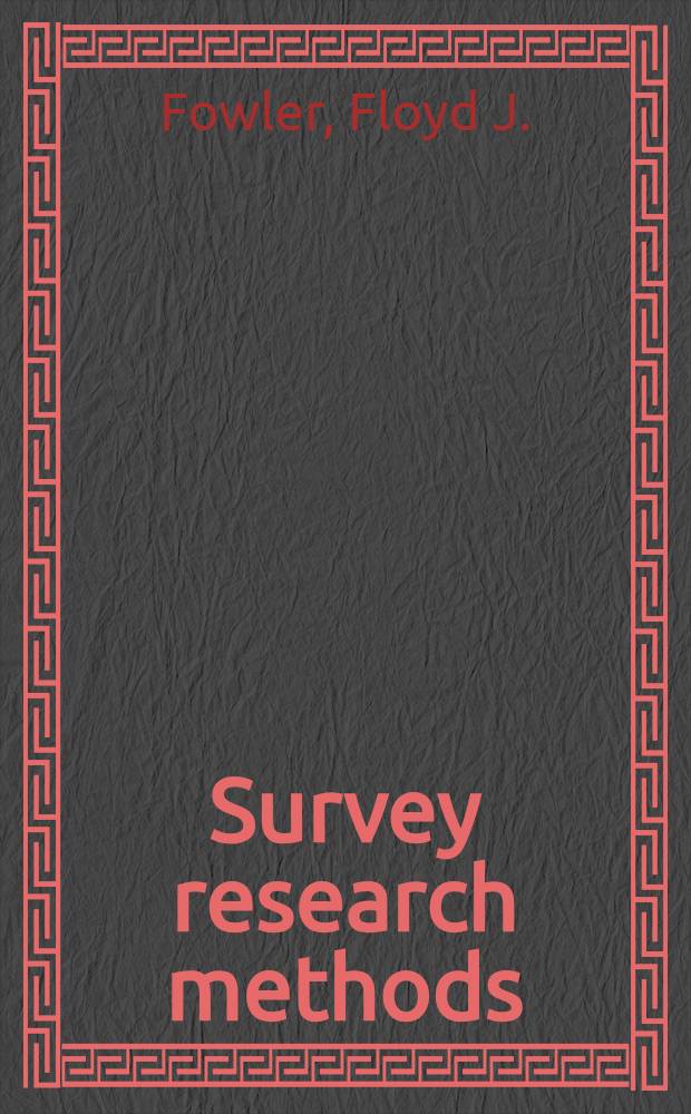 Survey research methods