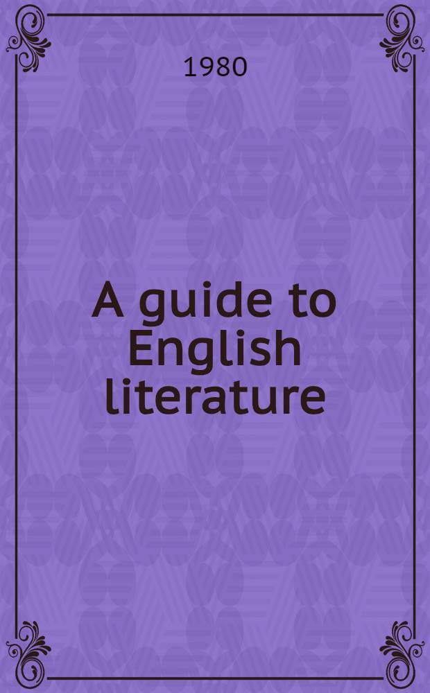 A guide to English literature