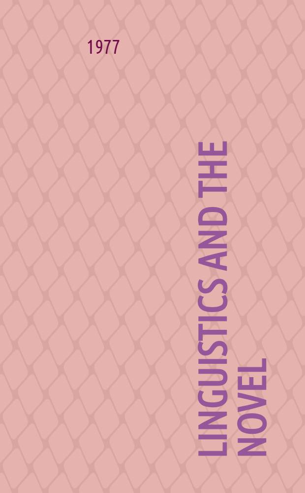 Linguistics and the novel