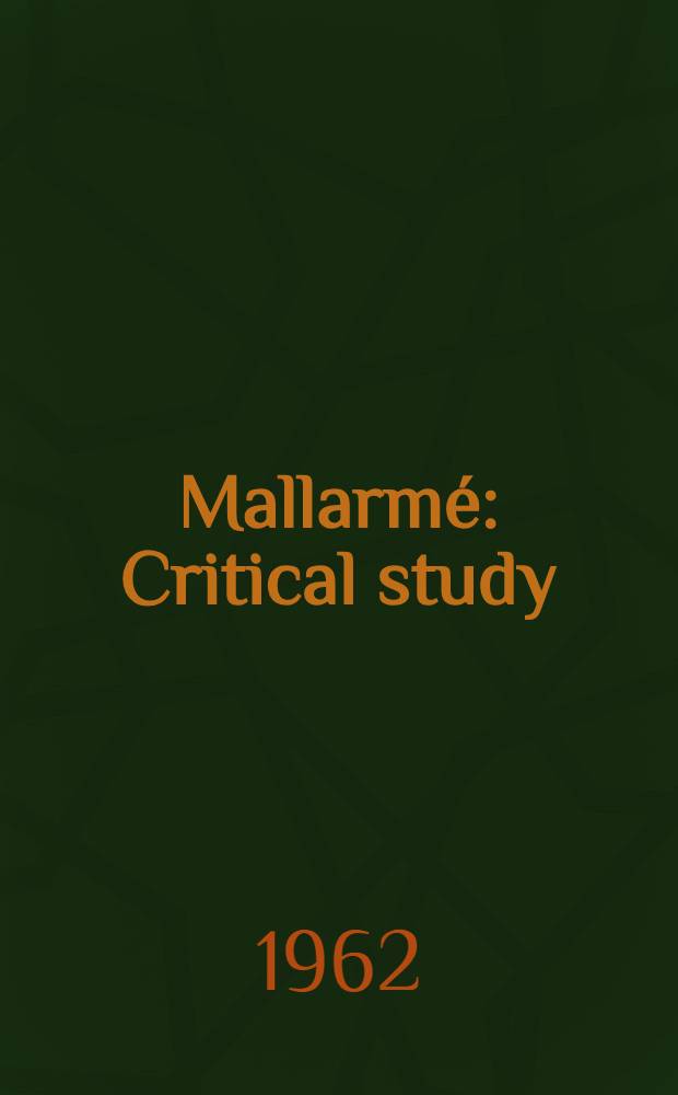 Mallarmé : Critical study