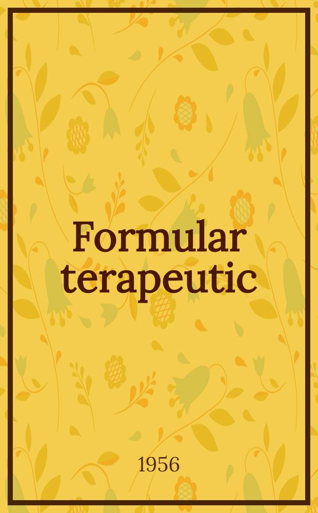 Formular terapeutic