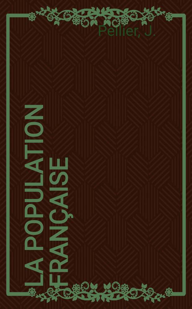 La population française : Rapport du Haut comité consultatif de la population et de la famille. T. 4 : La population en Guadeloupe, Martinique, Guyane et Réunion