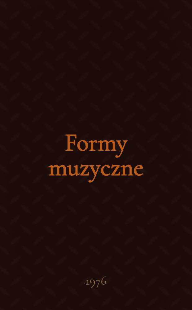 Formy muzyczne