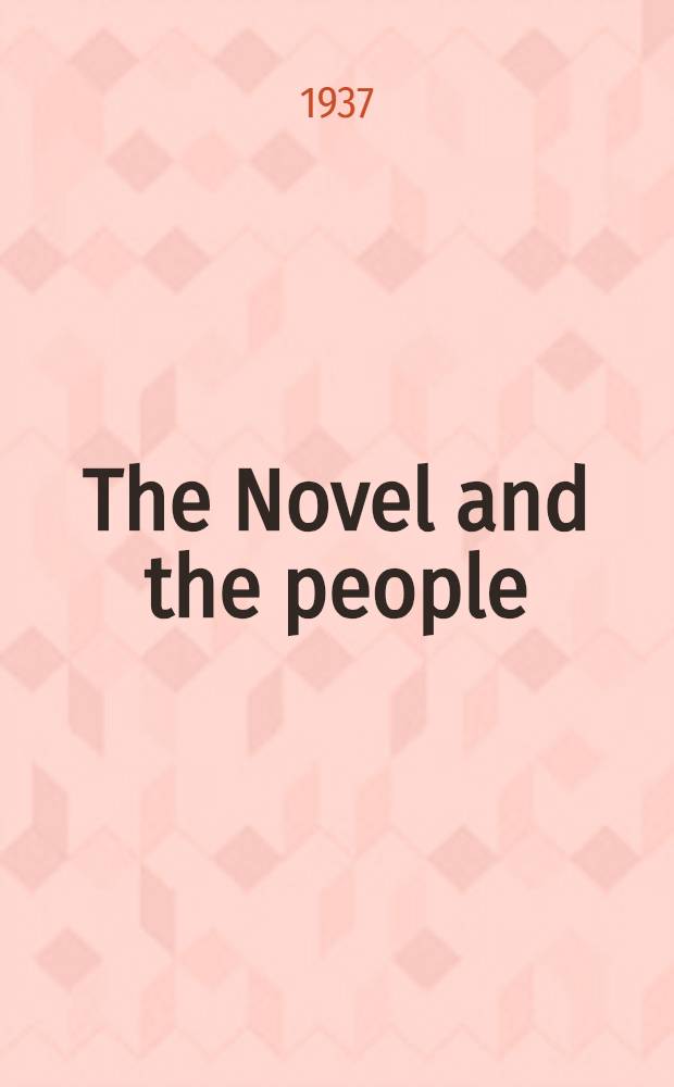 The Novel and the people