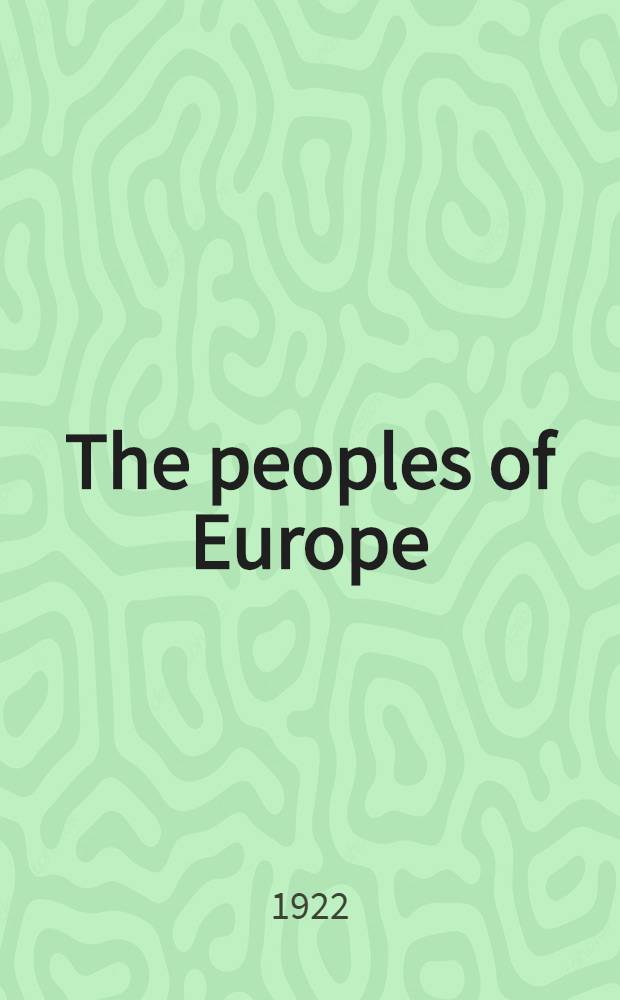 The peoples of Europe